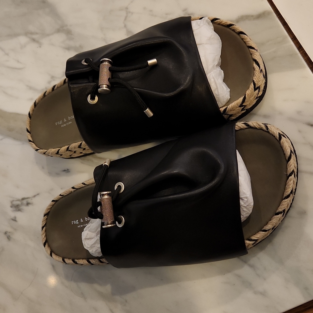 Rag & Bone Eva leather espadrilles sandals sz 39